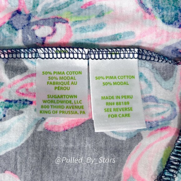 LILLY PULITZER Daisy Knit Long Sleeve Top in Bright Navy Caught Up Size M EUC - Picture 14 of 15